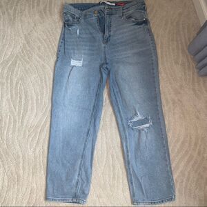 Celebrity Pink Straight Leg Light Wash Ripped Jeans